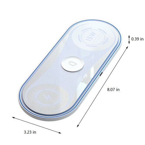 Ασύρματος σταθμός φόρτισης 15W 3 σε 1 για Android, iPhone, Apple, Samsung και iPad 1