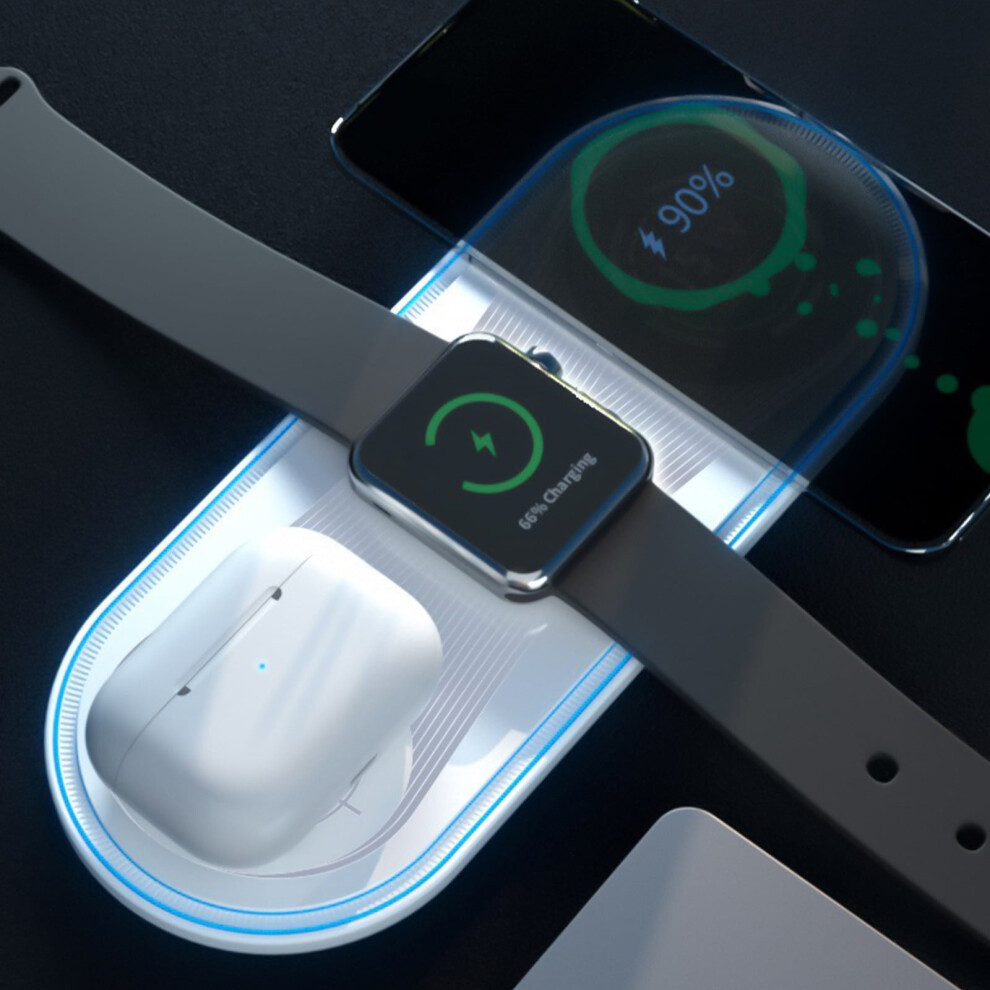 15W 3-In-1 Wireless Charging Station For Android, Iphone, Apple, Samsung & Ipad 9499224840836