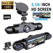 Körinspelare för bil, 4 kameror, 360 1080P HD med mörkerseende, perfekt för olycksförebyggande