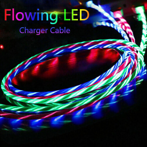 Cabo USB-C de 1 metro com luz LED, compatível com Samsung Galaxy S10/S9/S8+/Note9/8 e Android. 1