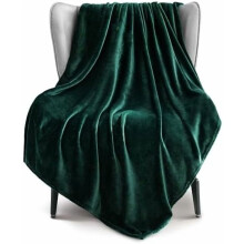 Fleece Throw Blanket Forest Green 50x70 inch 300GSM