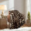 Brown Leopard Print Flannel Throw Blanket 3