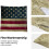 Conjunto de 2 capas de almofada vintage em linho com a bandeira americana, 50x50cm (20x20 polegadas). 5