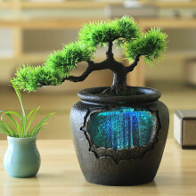 Fontaine cascade Feng Shui en résine 30 x 30 x 18 cm