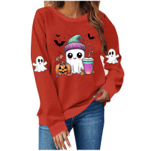 Halloween-collegepaita, syksyinen pitkähihainen, hauska aavemainen crewneck-kauluspaita, pelottava raglan-graafinen puseropaidat