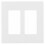 Plaque de recouvrement pour interrupteur double – Plastique blanc, lot de 2 2