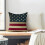 Conjunto de 2 capas de almofada vintage em linho com a bandeira americana, 50x50cm (20x20 polegadas). 3