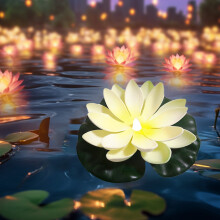 schwimmende Solar-LED-Poolleuchten, wassersensorische Lotuslampe, automatische Ein-/Ausschaltung, kompatibel mit Pools und Teichen