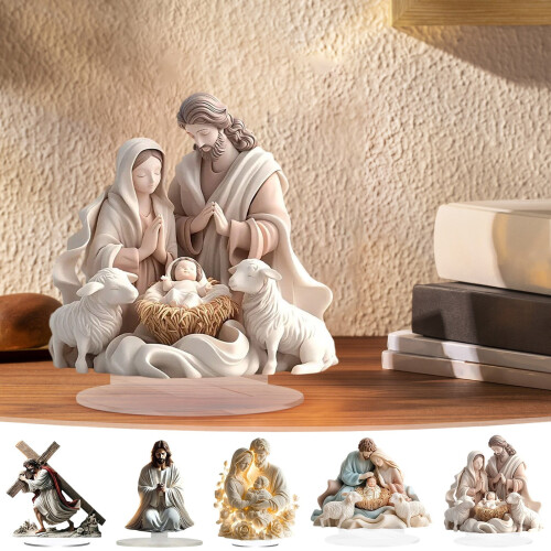 Decor de masă acrilic cu Sfântul Benedict în stil boho 1