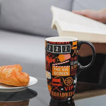 Mug de voyage en céramique avec couvercle – 500 ml, coffret cadeau