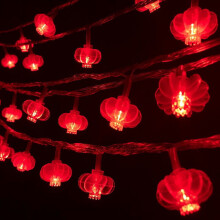 Luci decorative a catena con lanterne, luci a batteria, luci fatate per matrimoni, Capodanno cinese, Festa di primavera, decorazioni per feste, Natale