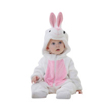 Monos de invierno de franela polar para bebés: mono térmico con capucha de conejito, traje para gatear, body largo, mono para recién nacido,