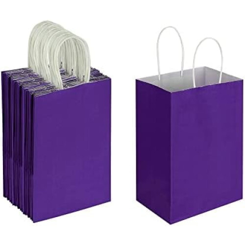 Lila presentpåsar av kraftpapper 50 st