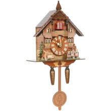Traditional cuckoo clock wooden wall clock with pendulum