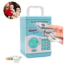 Elektronische spaarpot voor kinderen – Spaarpot met wachtwoord, kerstcadeau voor jongens en meisjes (blauw), afgestemd op de spaarbehoeften van