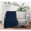 Manta térmica azul-marinho 100% algodão, 228 x 228 cm (90 x 90 polegadas) 5