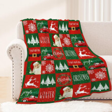 Couverture de Noël pour enfants 40x50, douce et moelleuse en polaire, idéale pour les décorations de Noël et d'hiver