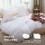Set copripiumino matrimoniale bianco brillante, 3 pezzi in microfibra 2