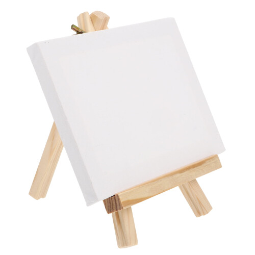Wooden Display Holder White 1 Set 7.1x9.4in Triangular Stand 1