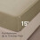 Σετ σεντόνια Queen Satin 4 τεμαχίων, Taupe Silky Soft για μαλλιά/δέρμα, σεντόνι με βαθιές 6