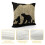 Housse de coussin carrée noire en peluche courte 4