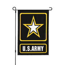 Bandera de jardín con el logotipo del Ejército de los Estados Unidos, 12.5 x 18 pulgadas, doble cara, decorativa, para balcón, patio o interior.