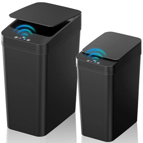 Touchless Bathroom Trash Can with Lid 4 and 2.2 Gallon