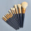 Ensemble de 12 pinceaux de maquillage, kit complet d'outils de beauté 1