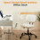 Armless Swivel Office Desk Chair, White 5