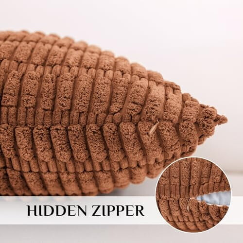 Fodere per cuscini decorativi in velluto a coste, 45x45 cm, set da 4 2