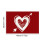 Linen Heart Print Placemat 30x45cm 3