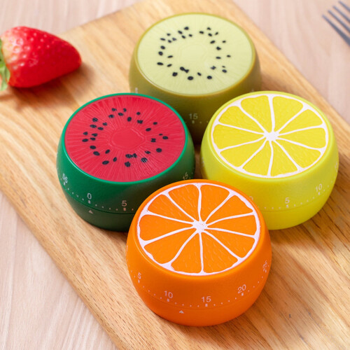 Magnetic Timer Lemon Watermelon Kitchen Cooking Timer Fruit Shaped Visual Mechanical Timer Manual Countdown Timer for Classroom Study 2