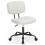 Armless Swivel Office Desk Chair, White 1