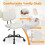 Armless Swivel Office Desk Chair, White 2
