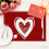 Linen Heart Print Placemat 30x45cm 5