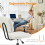 Armless Swivel Office Desk Chair, White 4