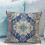 Μαξιλαροθήκες boho βαμβακερές 18x18 ίντσες σετ 2 τεμαχίων μπλε 5