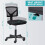 Armless Mesh Office Chair, Height Adjustable, Black 3