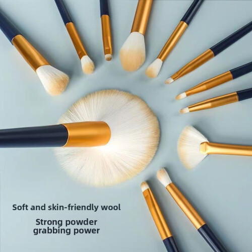 Ensemble de 12 pinceaux de maquillage, kit complet d'outils de beauté 2
