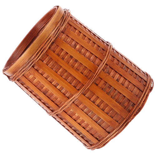 Θήκη για στυλό Hemoton Bamboo Cup Desktop Tea Accessories Holder Makeup Brush Storage Organizer 2