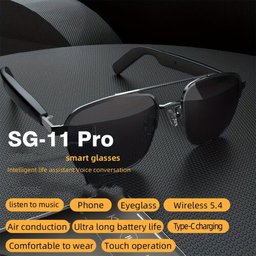 SG11PRO Unisex AI Smart Glasses | Bluetooth | Touch Control | Voice Assistant 2