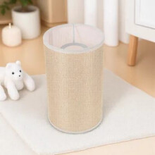 Abat-jour cylindrique beige en tissu pour lampe sur pied ou de table E27