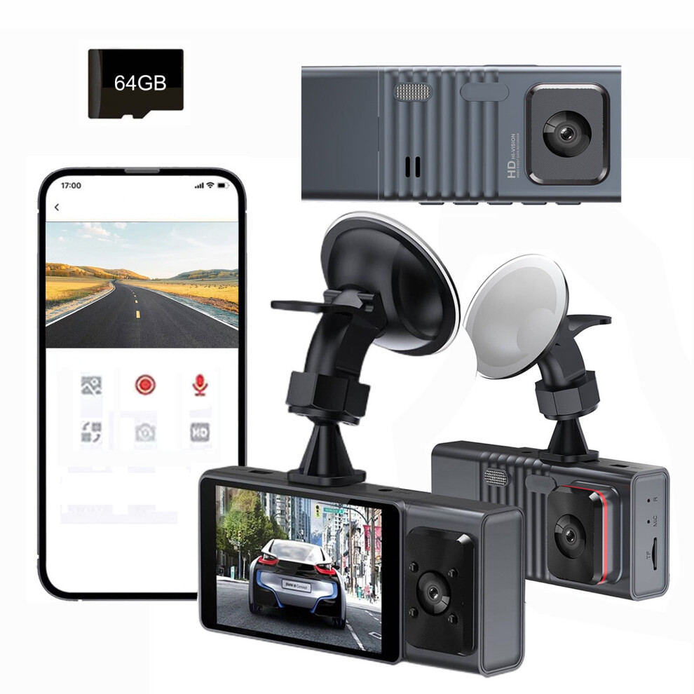 Dual Lens Dash Cam 1080P Front And Interior With Wifi 9178400498374