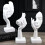 Statuette en résine représentant un penseur, sculpture décorative blanche 1