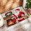 Weihnachtsfußmatte, roter Baum, Polyester, 1 Stück 1