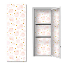 Papier peint pour casiers scolaires, 91,4 cm x 30,5 cm, découpable et réutilisable, facile à installer et à retirer, à pois roses – Compatible