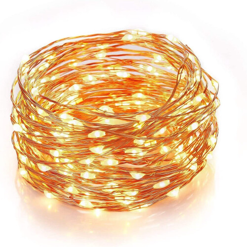 Φωτάκια νεράιδας 16ft50-LED από ηλιακό χαλκό, 8 λειτουργίες, αδιάβροχα, θερμό λευκό – 1