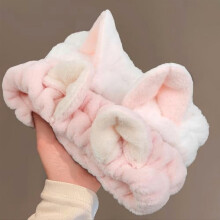 Lot de 2 bandeaux spa oreilles de chat pour le lavage et les soins du visage – Polaire corail douce, blanc + rose, convient aux femmes et aux filles