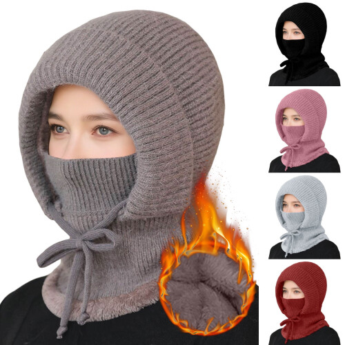 yocbz3in5Καπέλο Beanie με κασκόλ και μάσκα για γυναίκες σε εξωτερικούς χώρους, 1