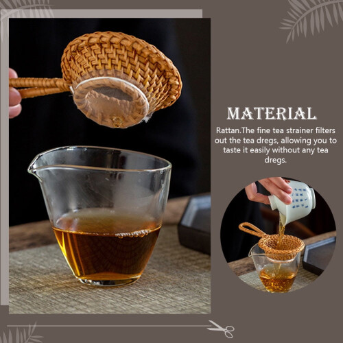 Rattan Tea Strainer for Home and Office Use 1
